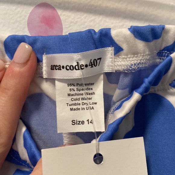 Area Code 407 Girls Cropped Leggings Size 14 NWT - Picture 2 of 4